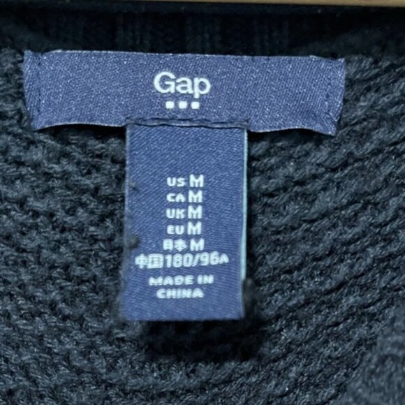 Gap Men’s Navy Chunky Knit Sweater - Size M - Picture 6 of 10